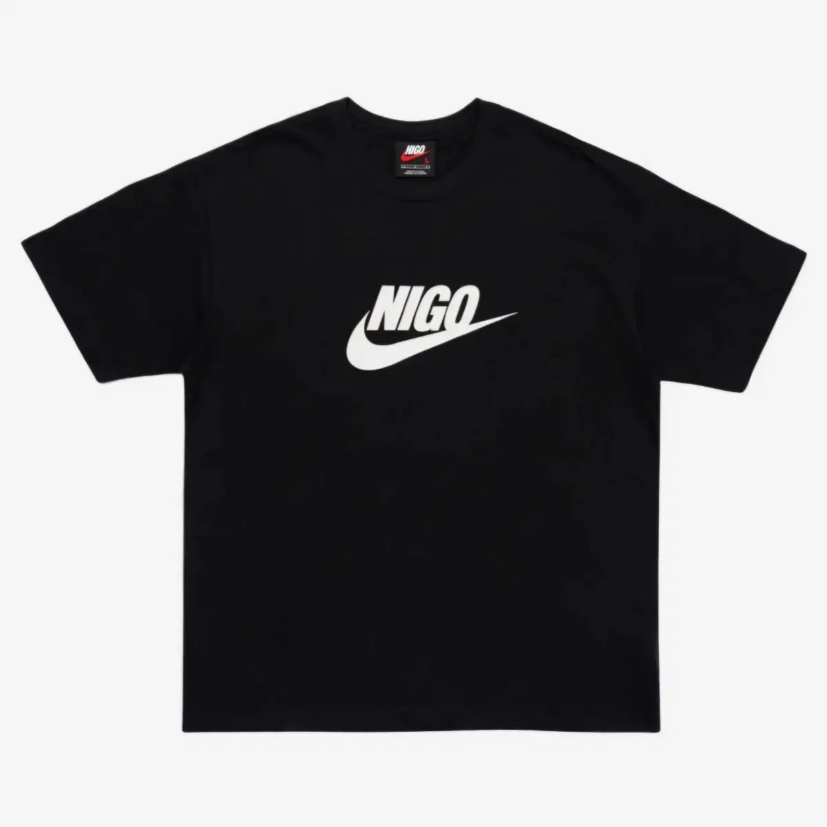 [L] Nike x Nigo Logo Vahn Short Sleeve Tee Black