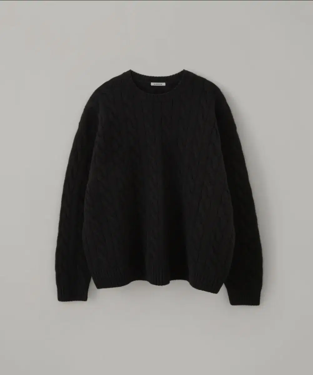 (Free shipping)Blank wool cable knit_BLACK