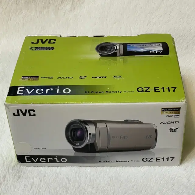 SS급/풀박) JVC GZ - E117 화이트 빈티지 캠코더