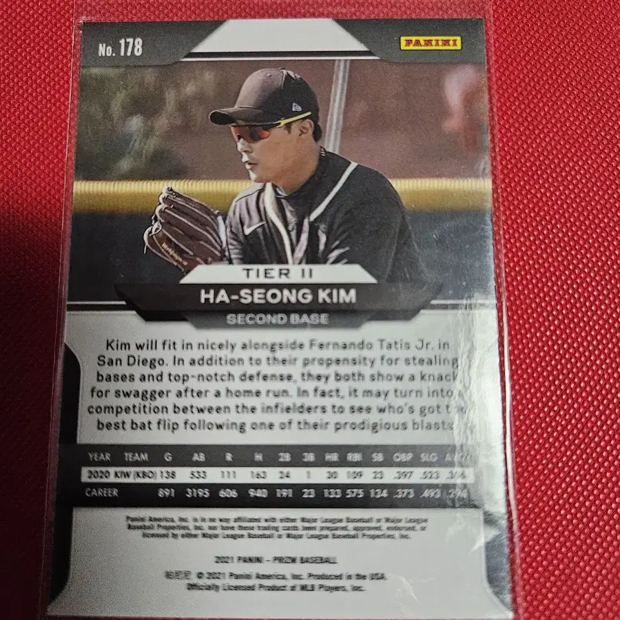 김하성 2021 Panini Prizm RC 루키 카드