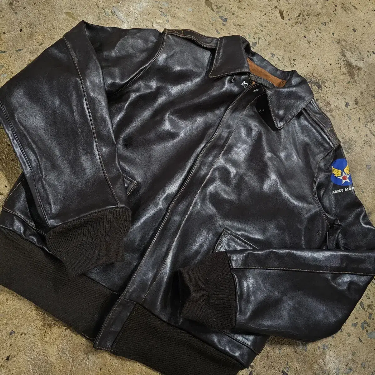 [Genuine/42] Morgan AeroLeather A-2 Leather Jacket Brown