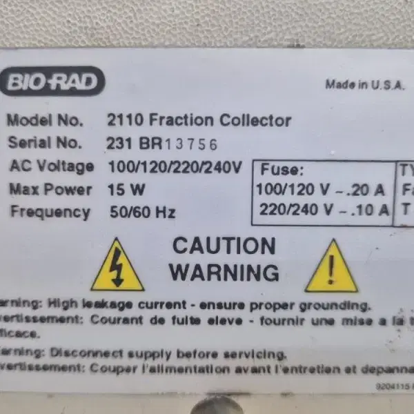 BIO RAD 2110 Fraction Collector 분획수집기