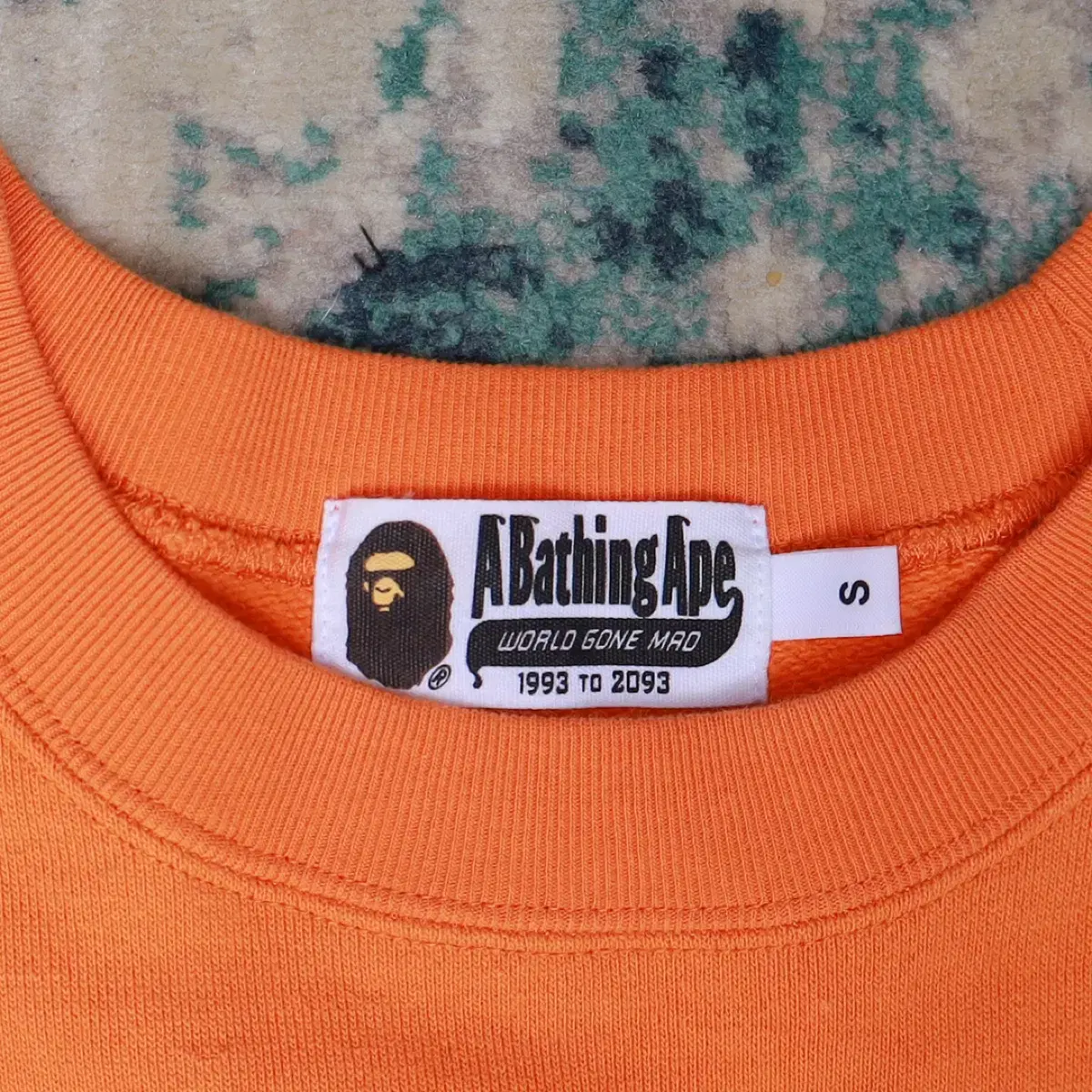 Bape 베이프 16SS 맨투맨 스웻셔츠 오렌지 S