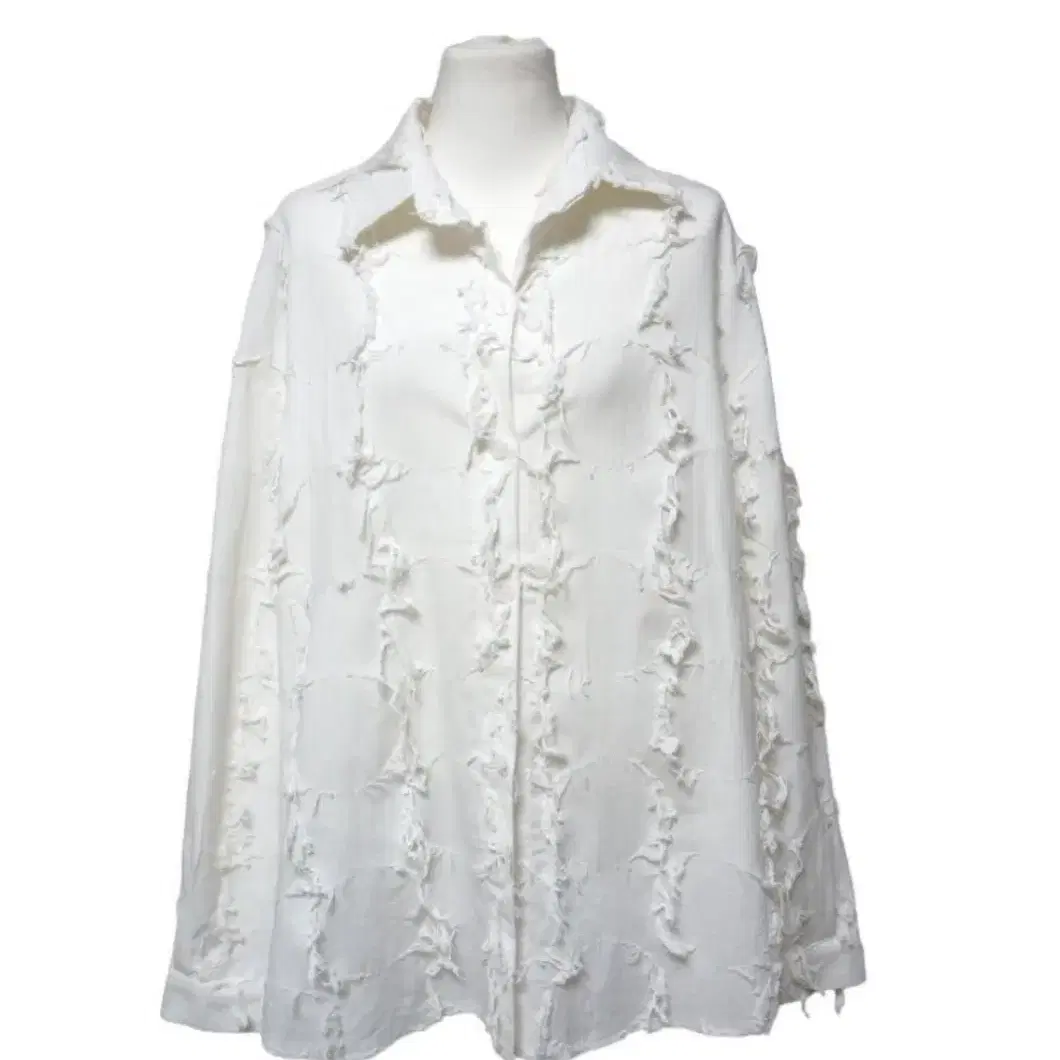 모래하우스 circle fringe shirt ivory