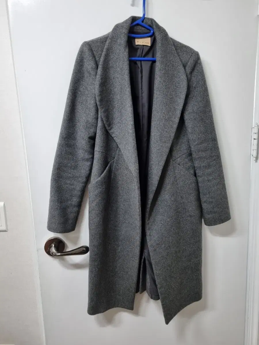 Misha winter cashmere long coat in gray