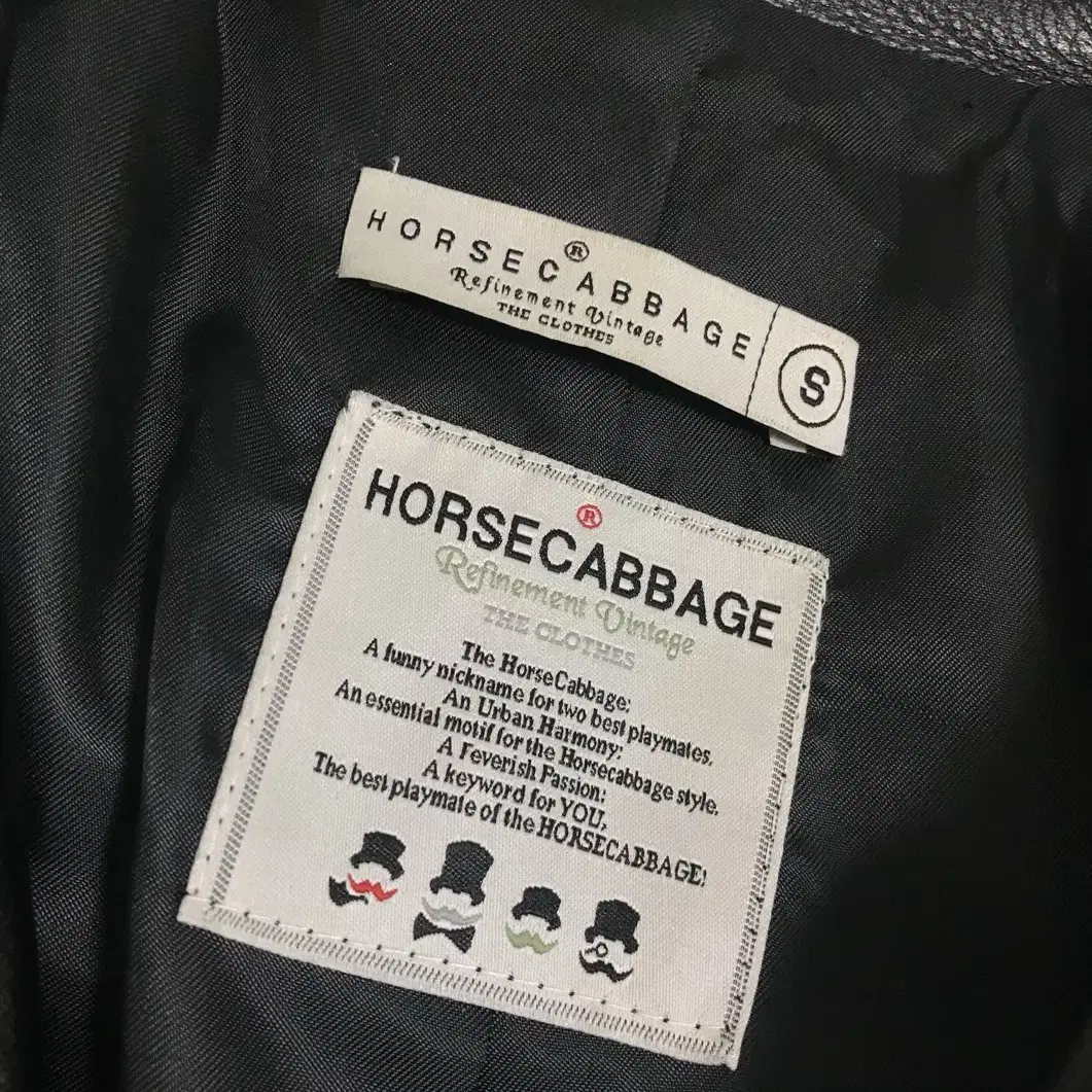 HORSECABBAGE 소가죽 라이더자켓 S (리얼레더)