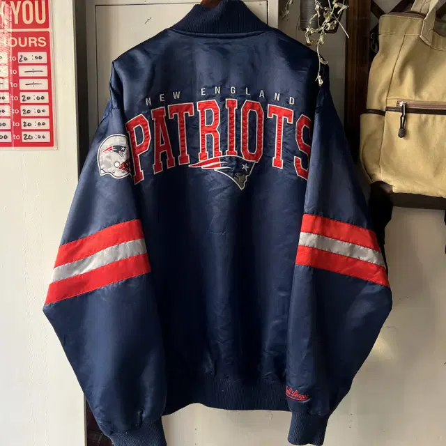 [2XL]NFL USA 럭비팀 새틴 바시티 자켓