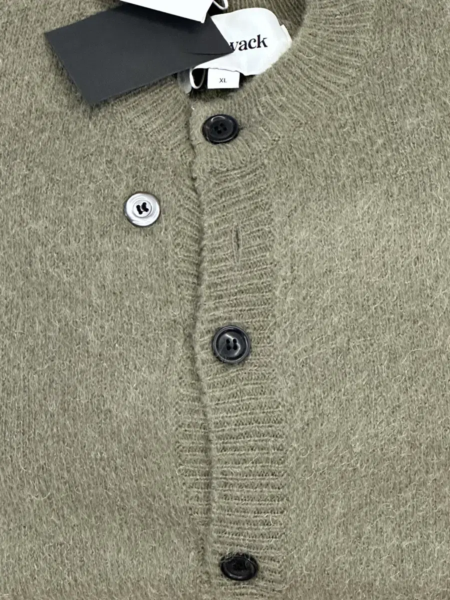 [XL] Tony Weck Alpaca Mohair Cardigan Hedge Green