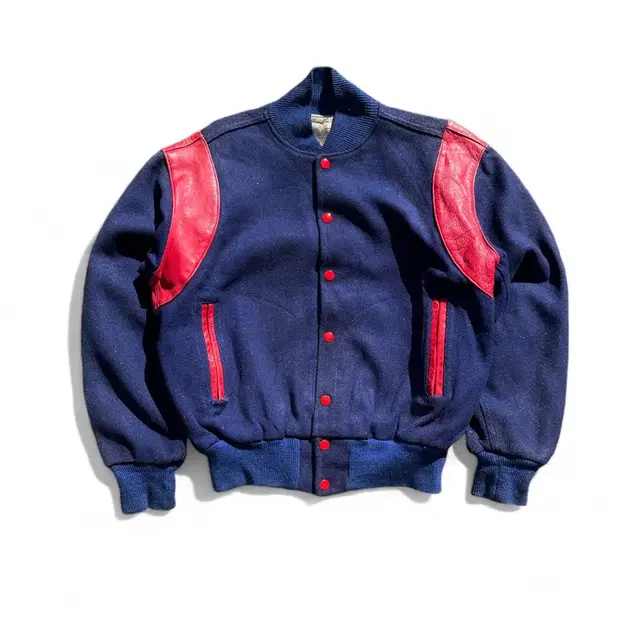 70's Bro Blue/Red Wool Varsity Jacket