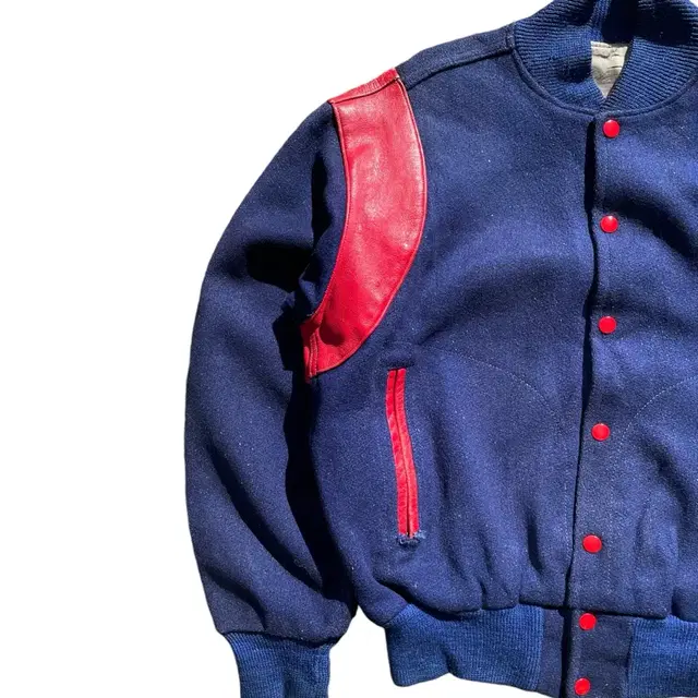 70's Bro Blue/Red Wool Varsity Jacket