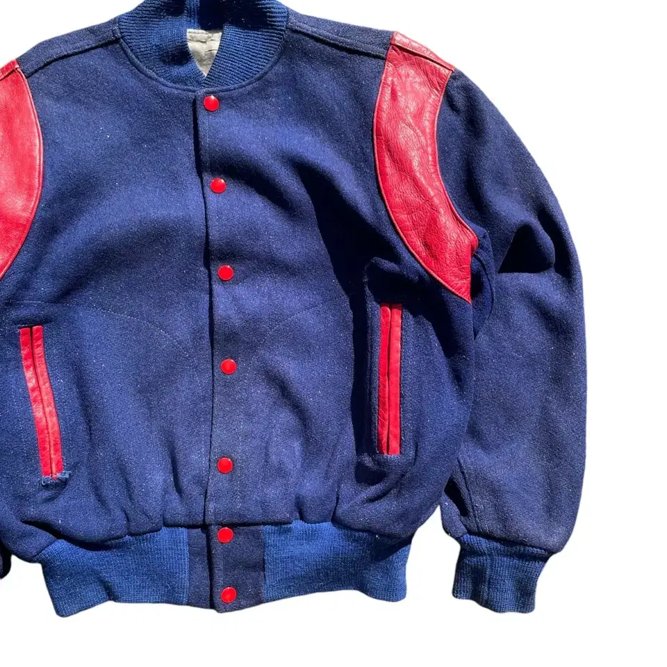 70's Bro Blue/Red Wool Varsity Jacket