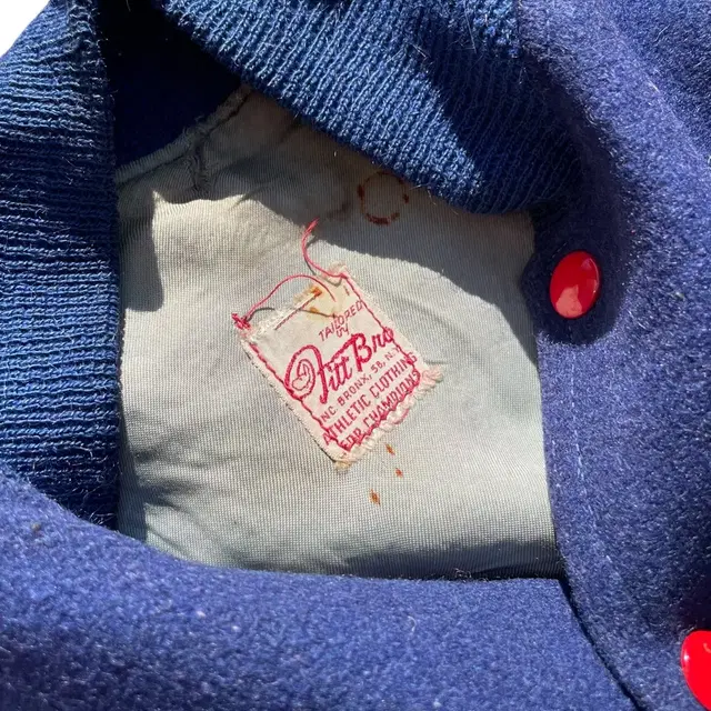 70's Bro Blue/Red Wool Varsity Jacket