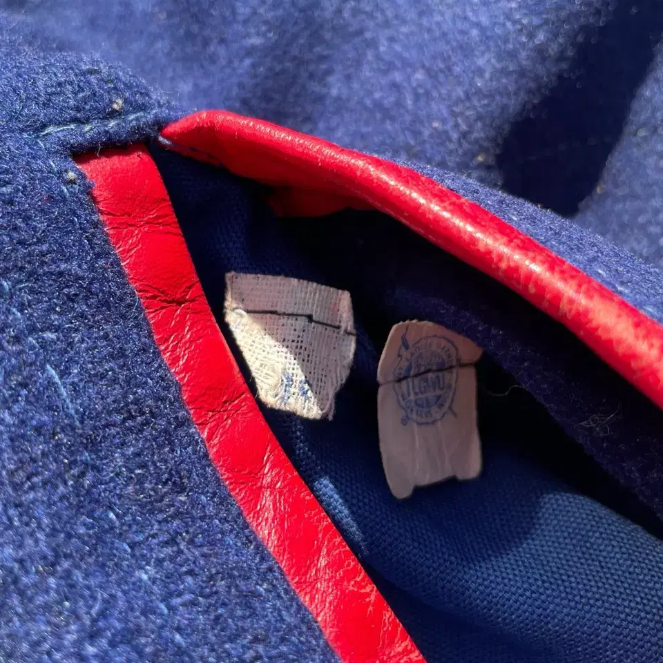 70's Bro Blue/Red Wool Varsity Jacket