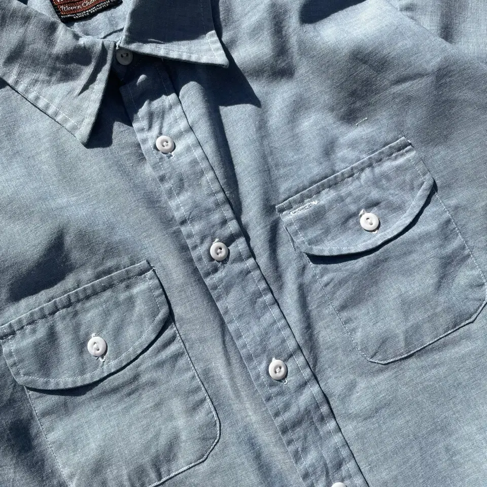 60's Work Shirts Woven Chambray Shirts