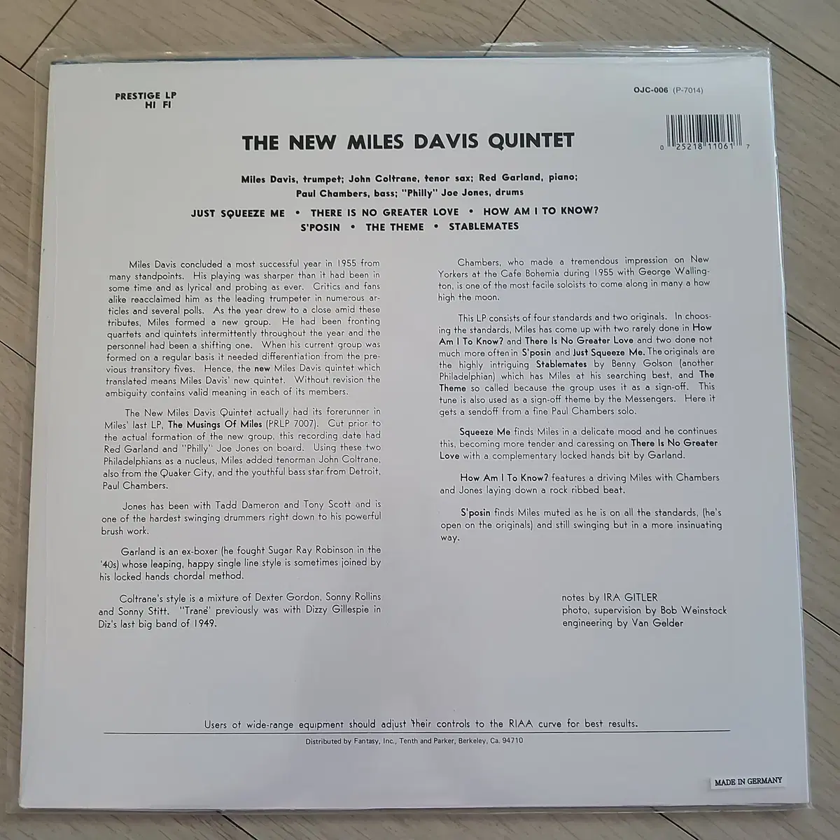 Miles Davis Quintet 마일스 데이비스 퀸텟 프레스티지 LP