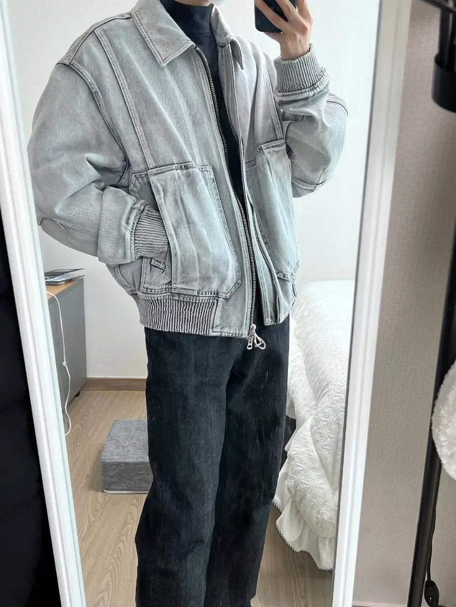 [50] 이이경 Solid Homme Denim Bomber Pants