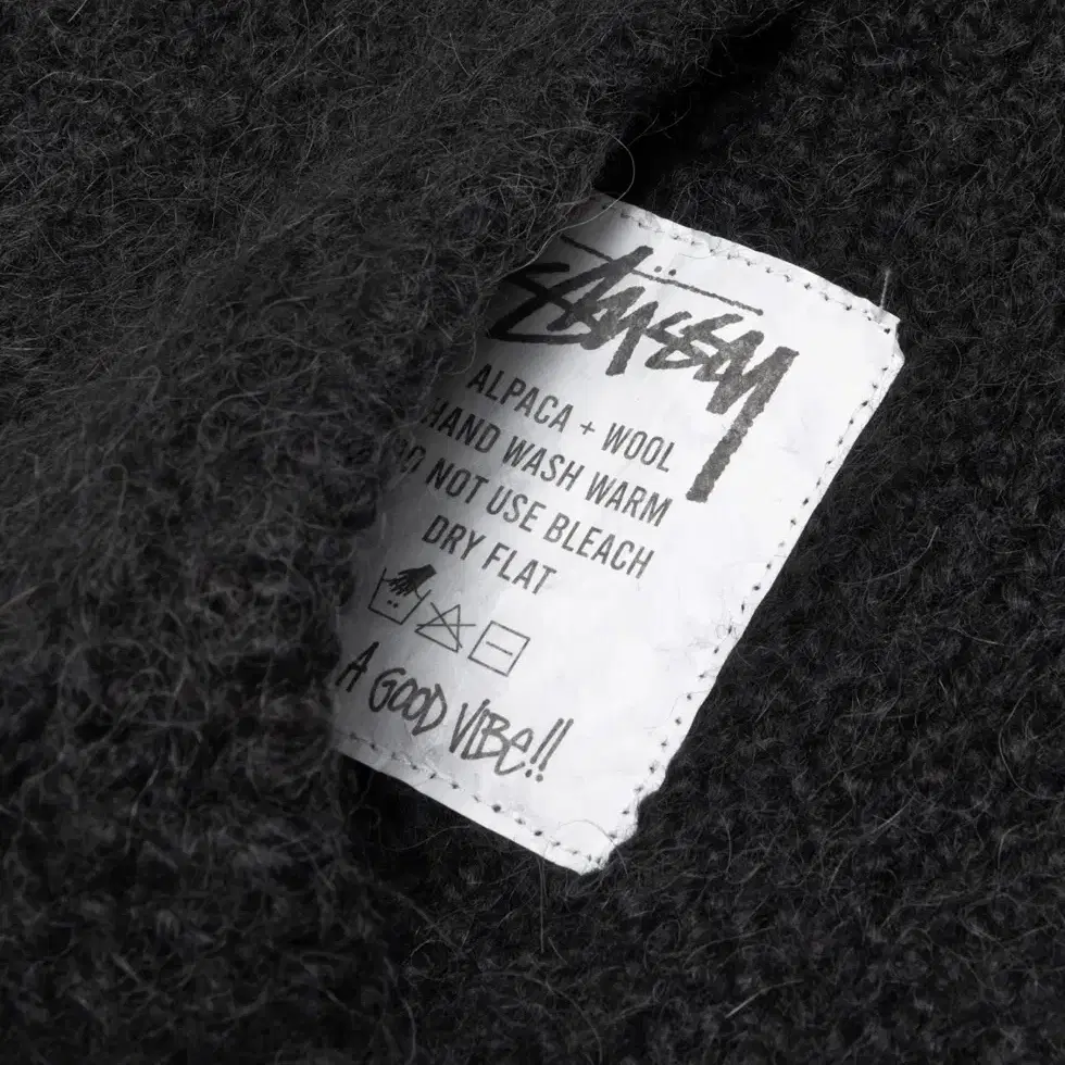 stussy chunky knit zip hoodie 스투시 청키 니트