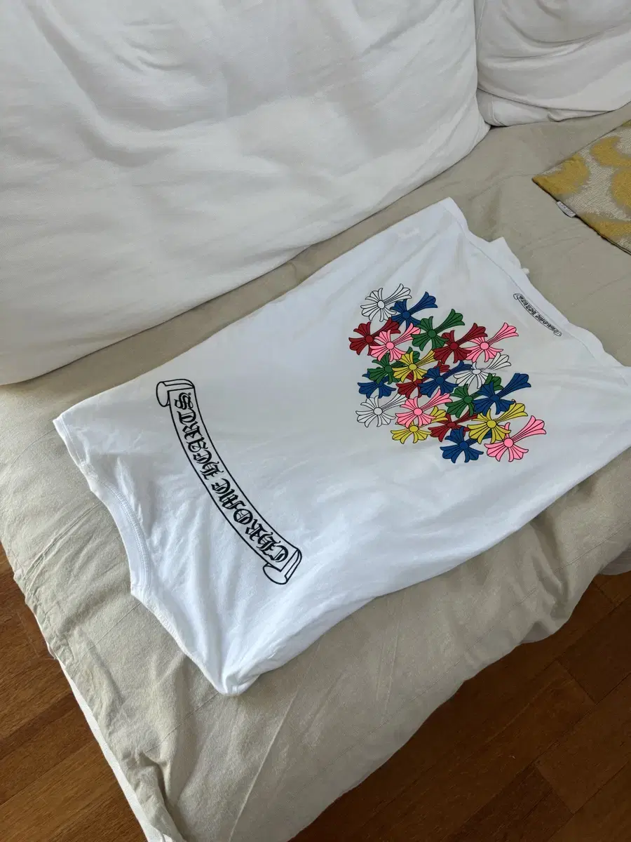 Genuine Chromehearts Multicolor Cross White L Long Sleeve T-Shirt