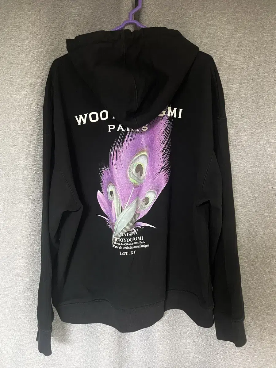 [52] Wooyoung Mi Feather Printed Hoodie 23SS