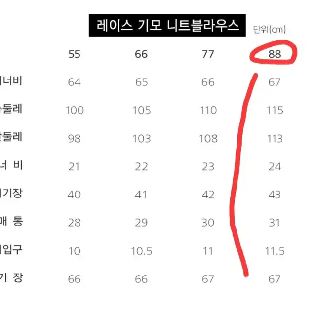 [미개봉 새제품]김동수 기모 니트블라우스 88