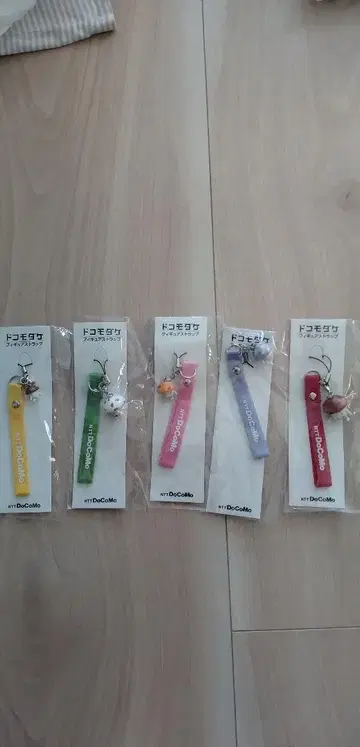 도코모다케 캐릭터 랩 스트랩 5종 세트