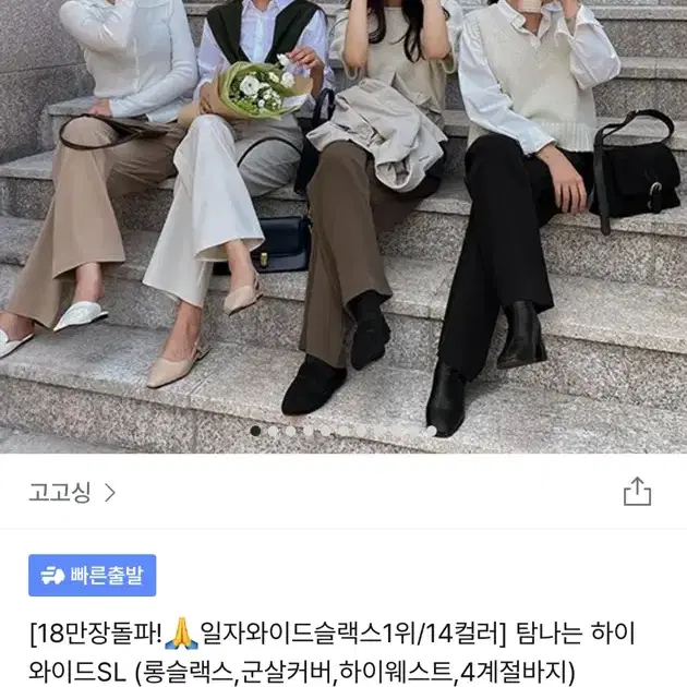 고고싱 일자와이드 슬랙스