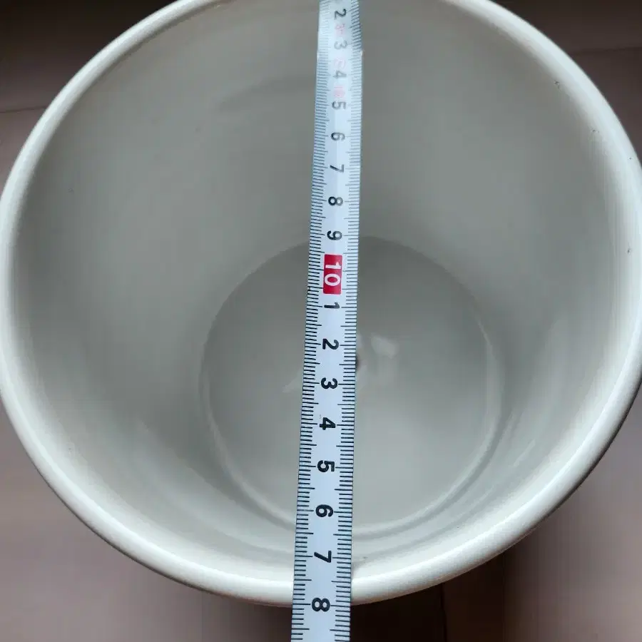 백자화분 중형 18cm 받침세트 흰색화분 도자기화분 흰화분 원통