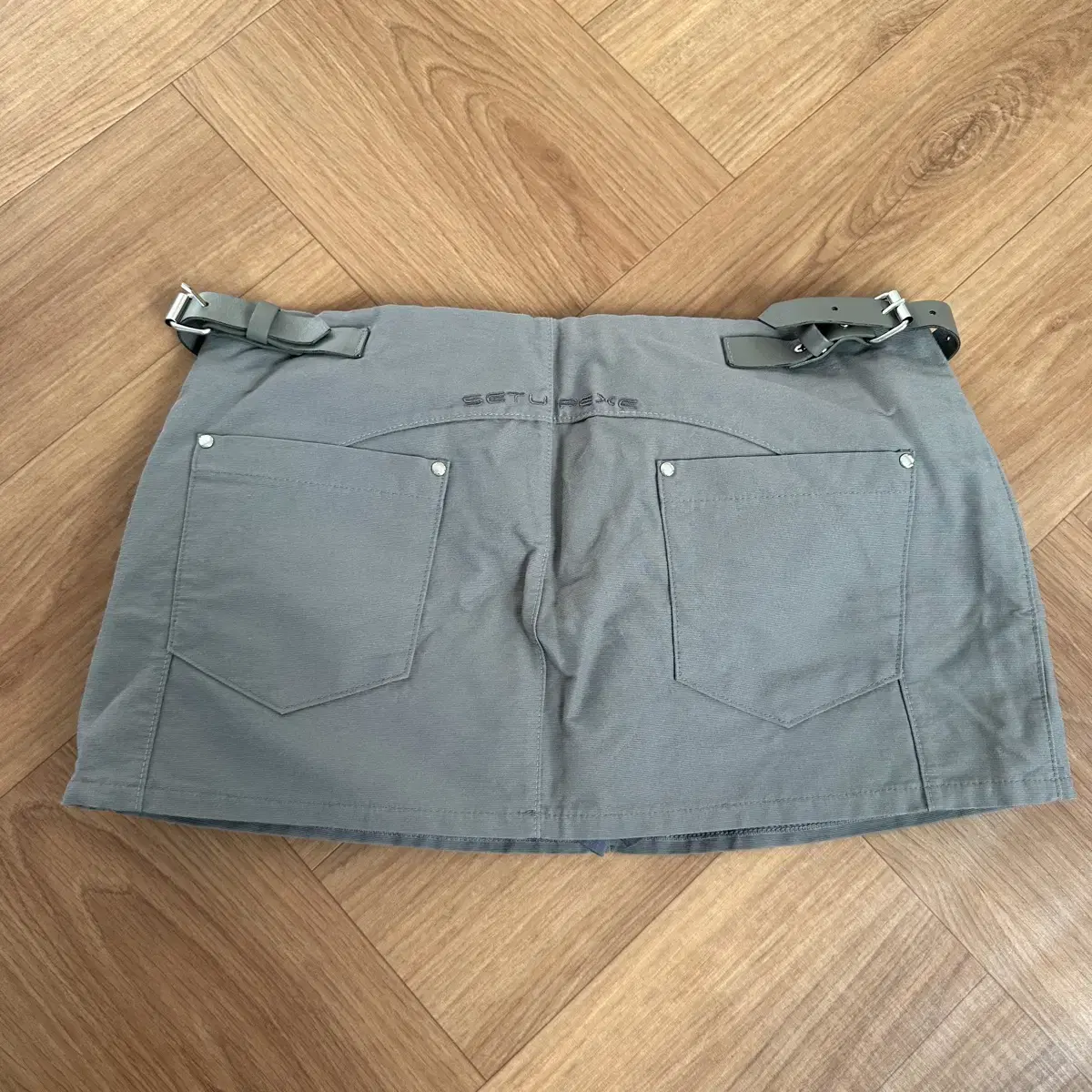 셋업이엑스이 치마 Micro mini cargo Skirt pants