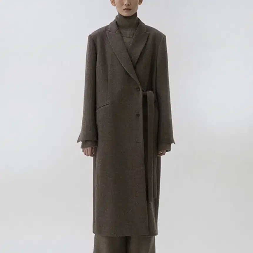 le17septembre side belted coat brown