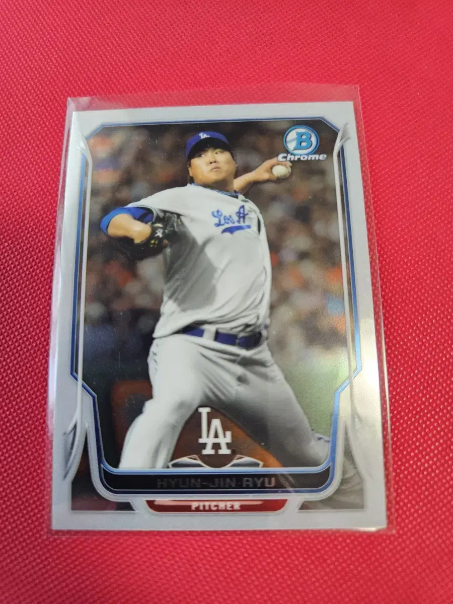 류현진 2014 Bowman Chrome base 카드