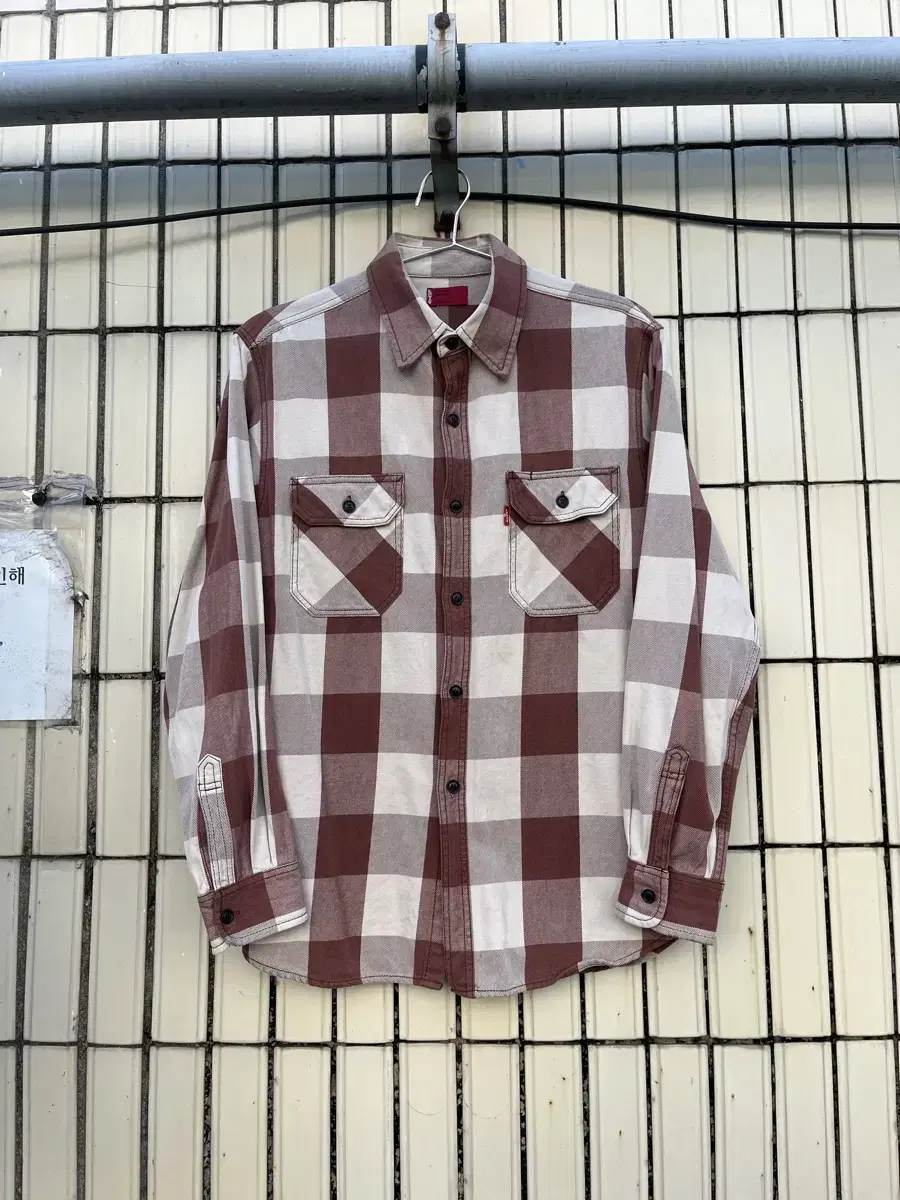 Red Tab Burgundy Check Shirt Levis