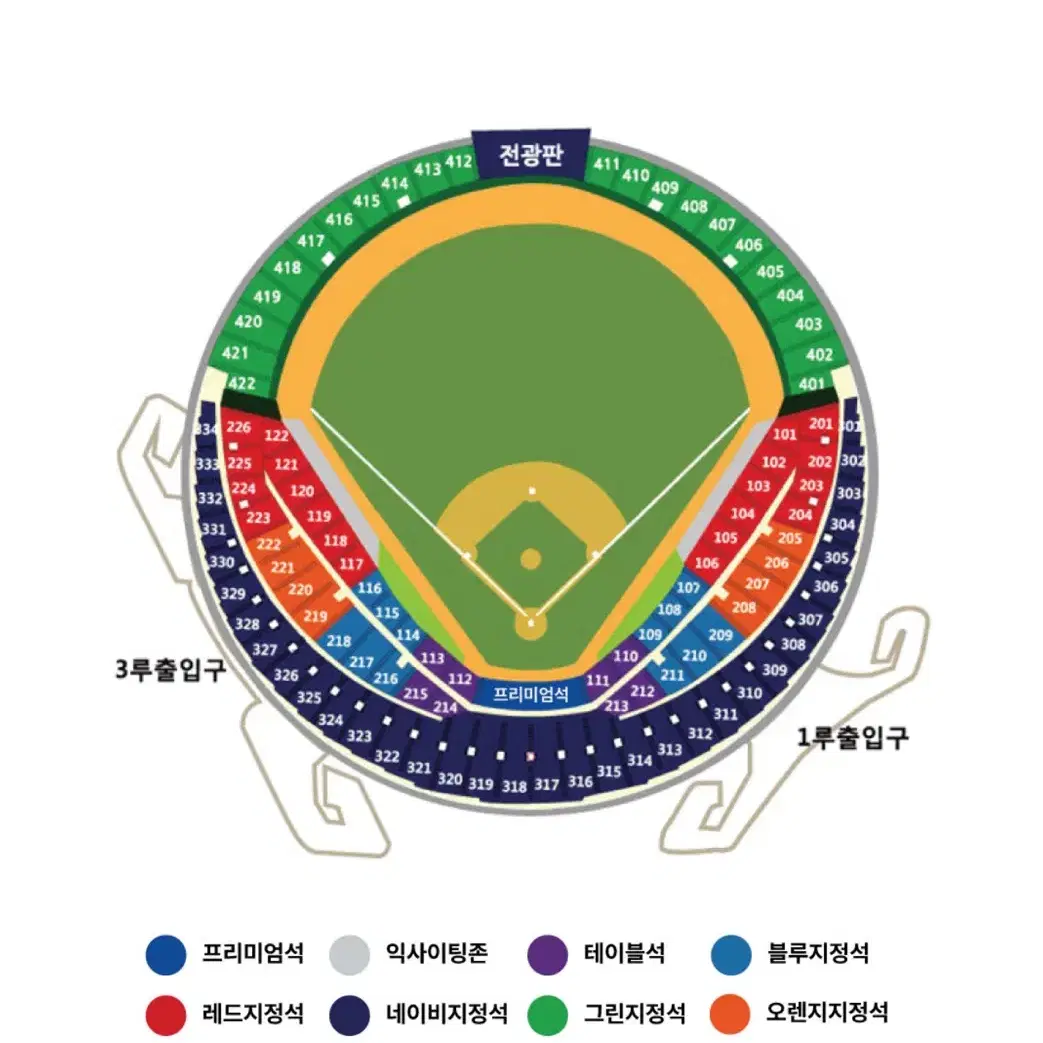 kbo 플레이오프 3차전 1루 그린지정석 4연석 판매