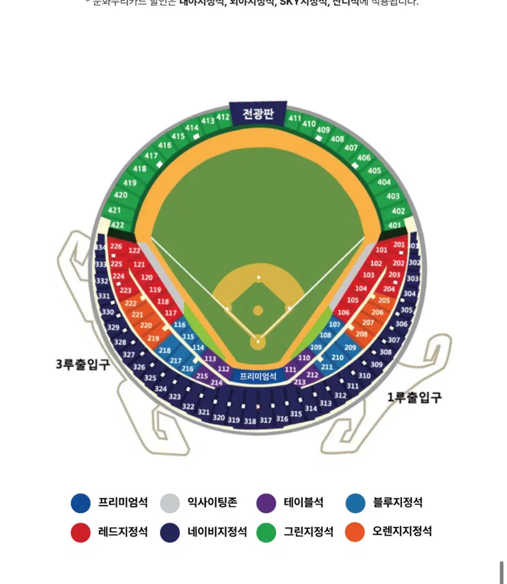 kbo 플레이오프 3차전 1루 그린지정석 4연석 판매