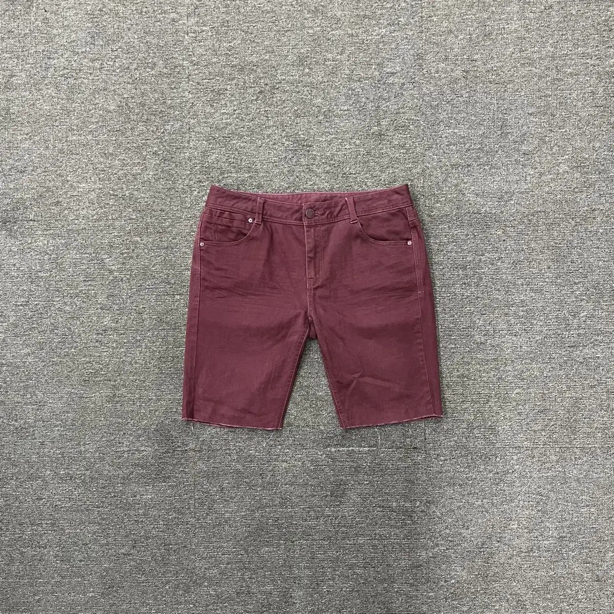 (34) Vintage burgundy denim short pants (51)