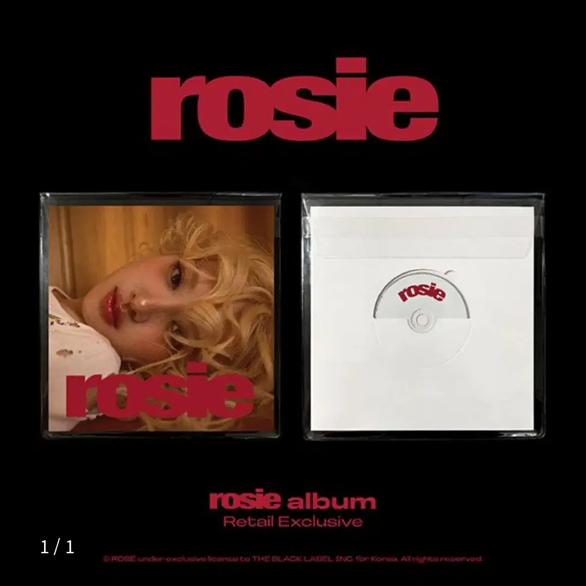 (가격 변경 x)로제 Rosie 솔로 앨범 공동구매(특전 x, 앨범만)