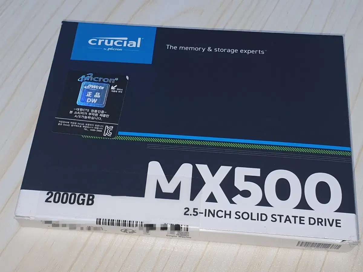 마이크론 MX500 2TB SSD 미개봉 정품