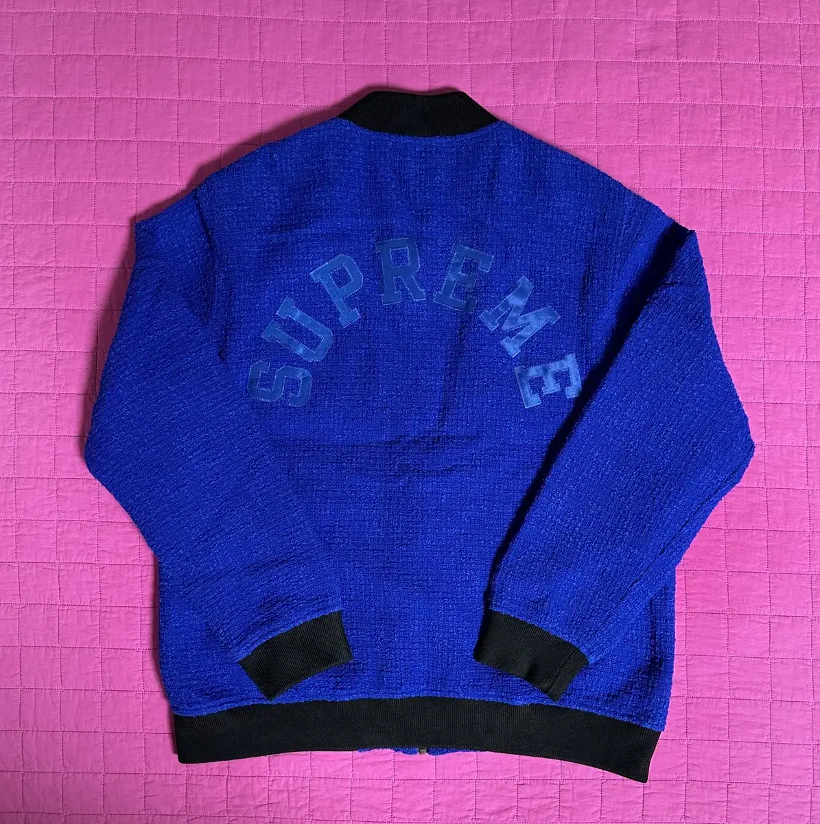 [XL] Supreme Boucle Varsity Jacket Bloo for SS16