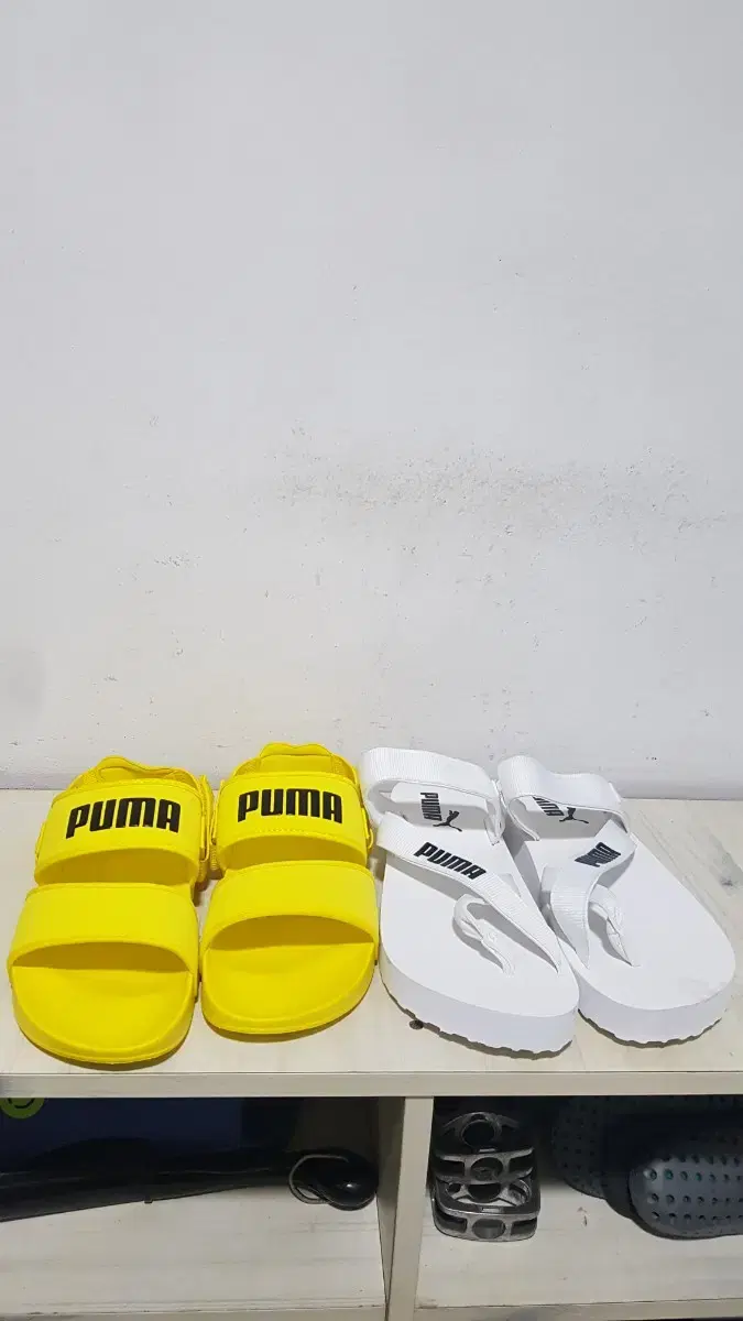 (택포)230-250 신품 PUMA 푸마 경량 쿠션 슬리퍼 2켤레!