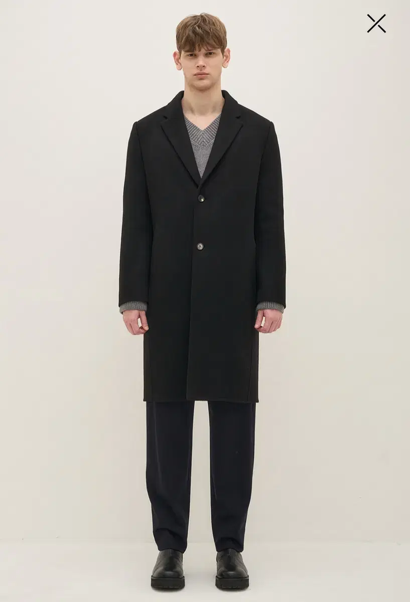 [Hansom] System Homme cashmere blend handmade single coat