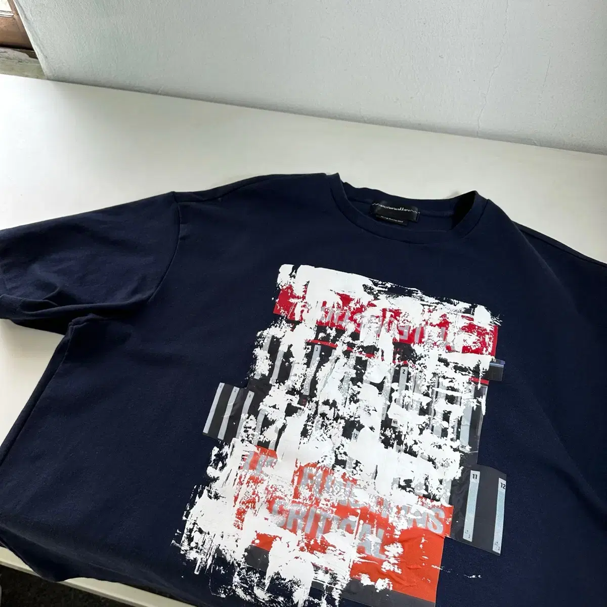 100 Custom Melrose Navy Printed Short Sleeve T-Shirt