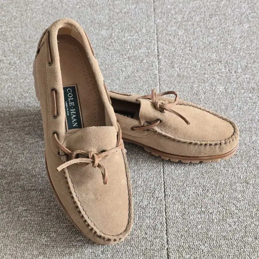 80's 빈티지 Cole Haan 콜한 스웨이드 보트슈즈 새제품 8.5