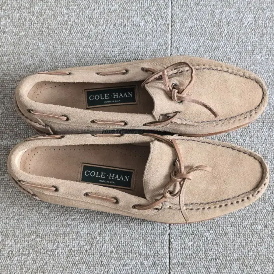 80's 빈티지 Cole Haan 콜한 스웨이드 보트슈즈 새제품 8.5