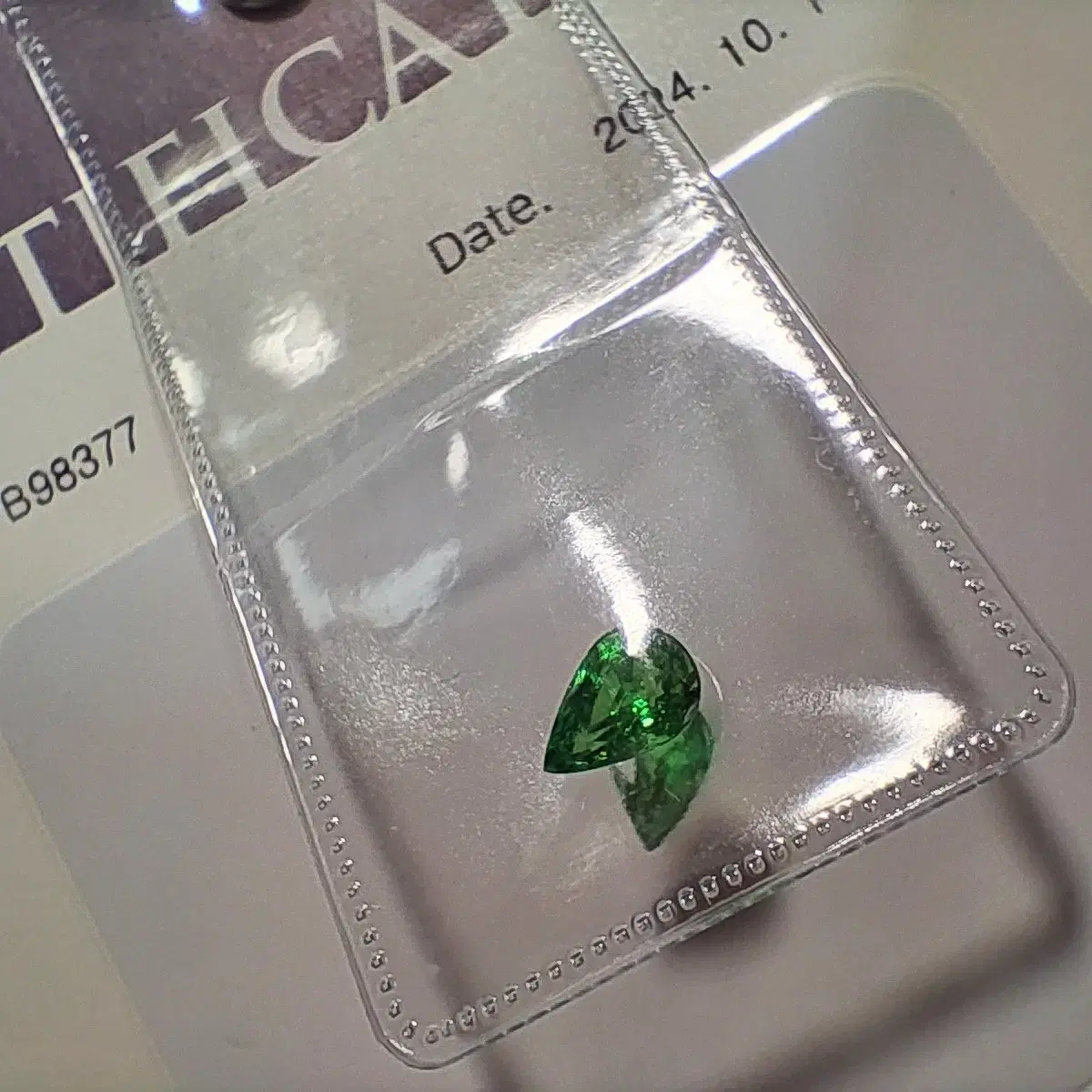 천연 차보라이트1.35ct 페어컷