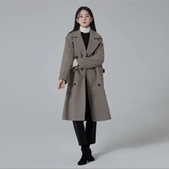 [S] MIXXO 미쏘 더블 롱 블랙 모직 코트