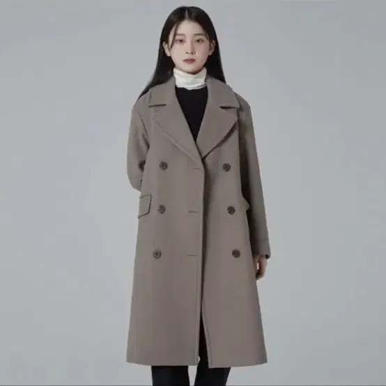 [S] MIXXO 미쏘 더블 롱 블랙 모직 코트