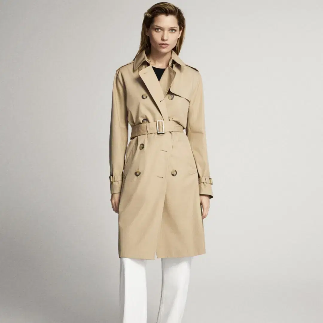 마시모두띠(Massimo Dutti) 클래식 벨티드 트렌치코트 44-55