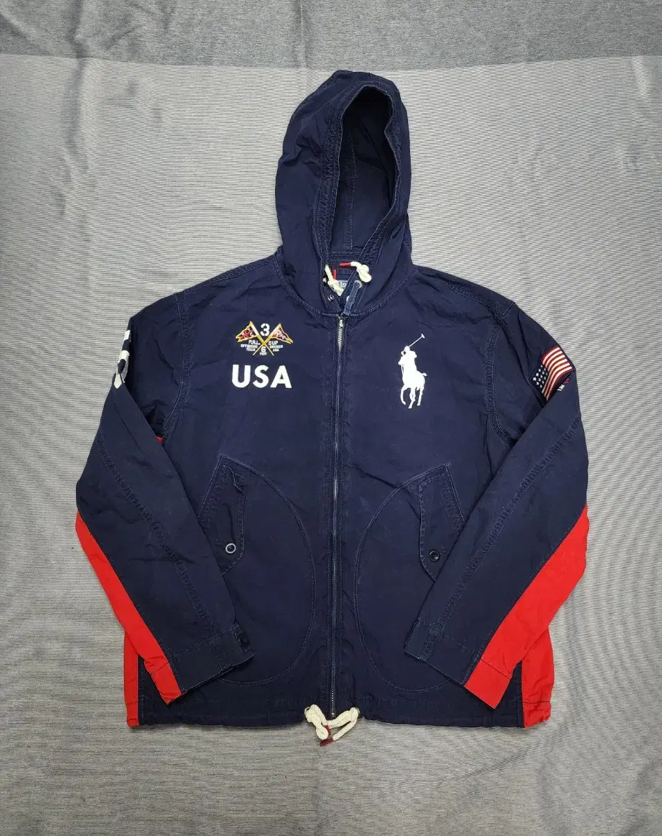 Polo Ralph Lauren USA Cotton Racing Hooded Jacket XXL