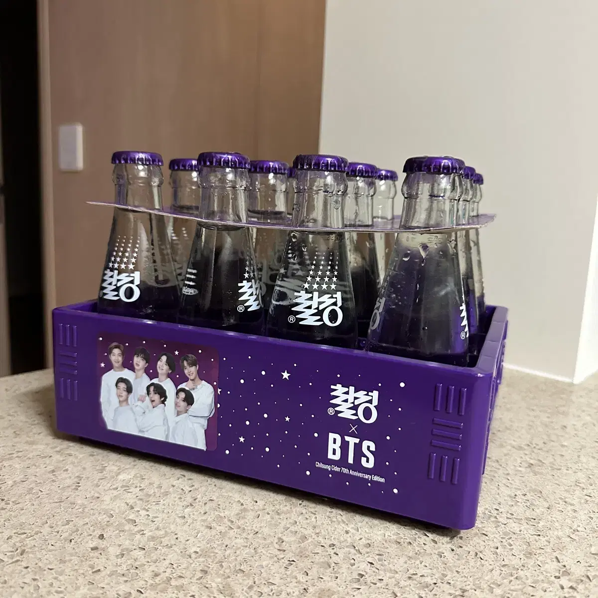 칠성사이다 BTS에디션 방탄150ml 70주년 한정판 미니병 레트로 굿즈