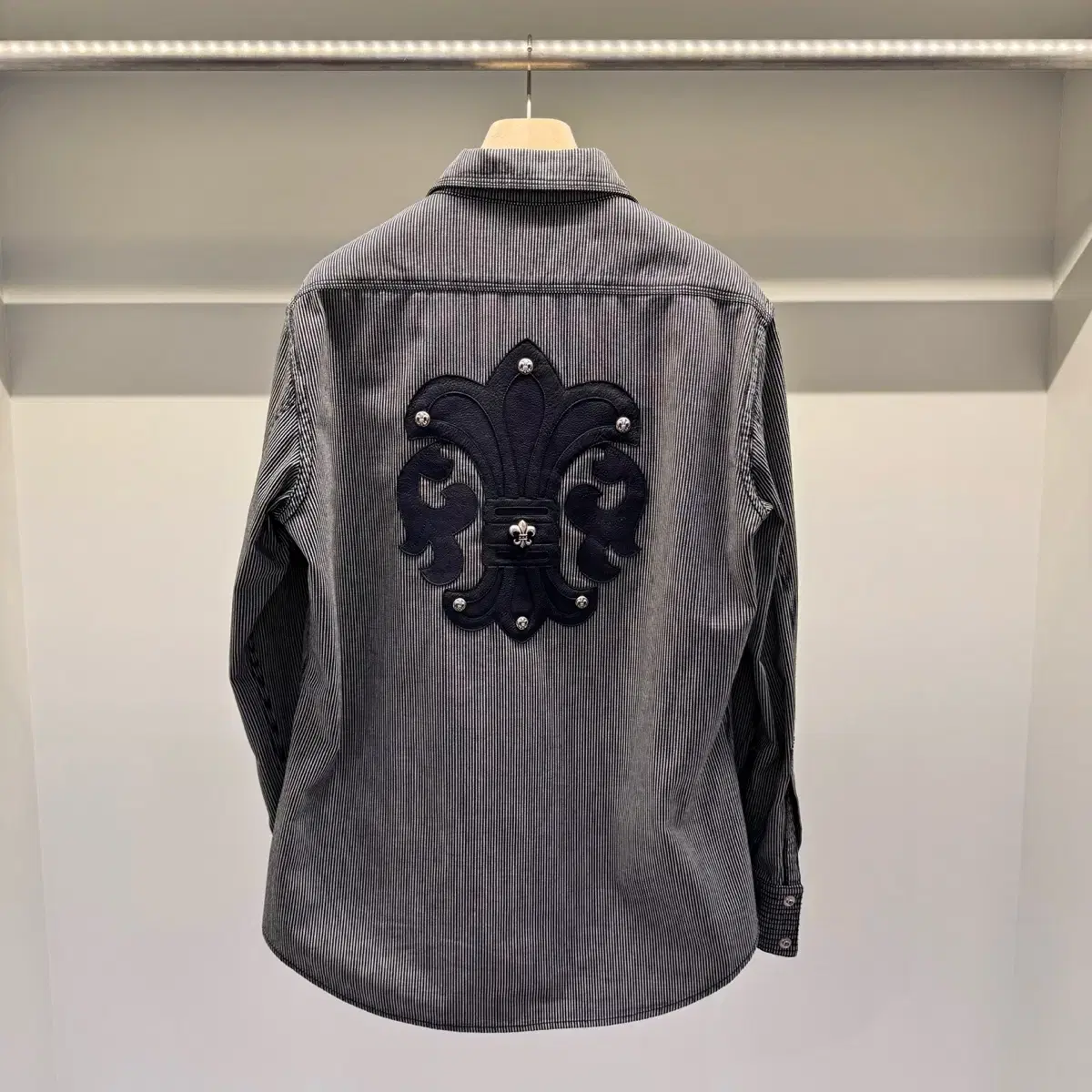 Chrome Hearts Flared Leather Patch Work Dog Jacket