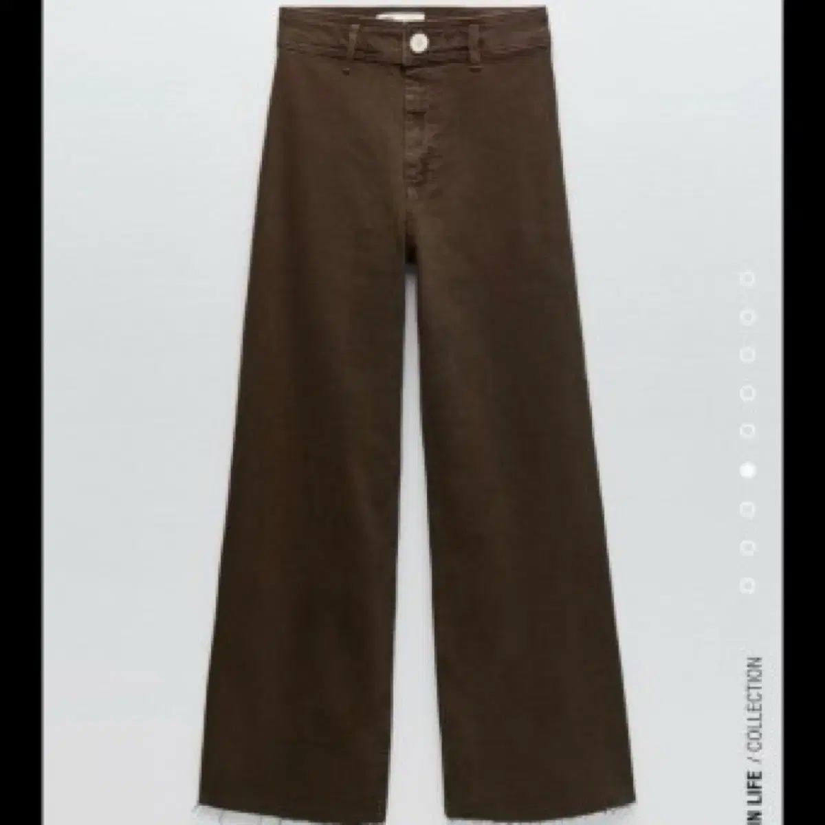 Zara MarineStraightJin wide leg jeans Brown S jeansDenimBrownJoggers